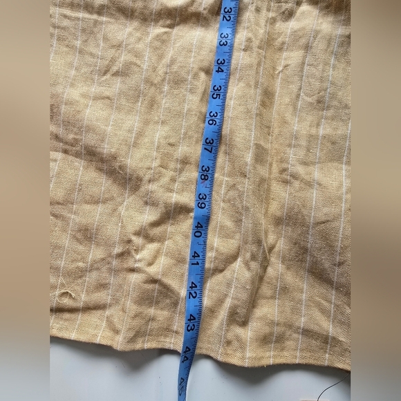 Reformation Barrington Pinstripe Linen Dress Yellow Size 4 NWT - Picture 11 of 12